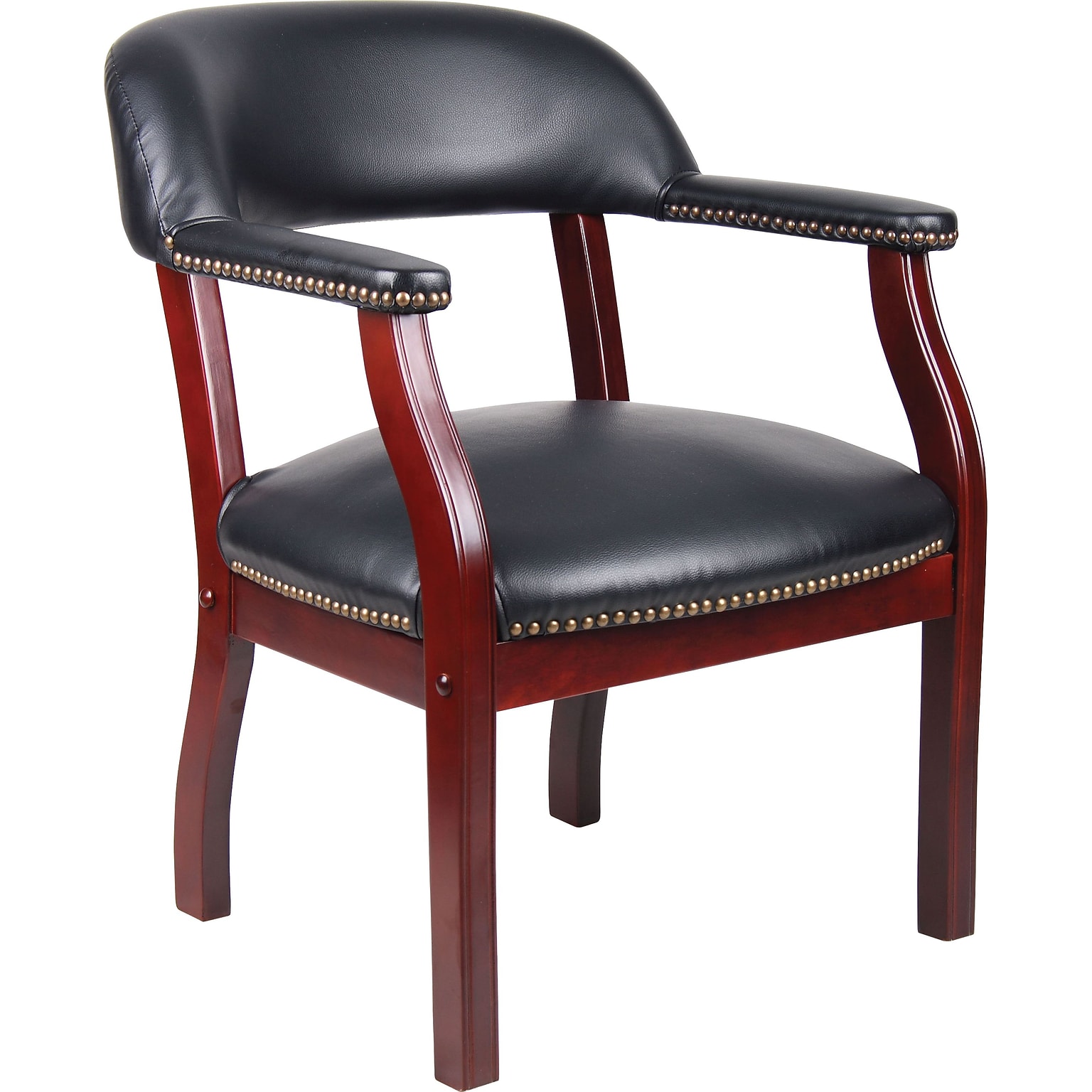 Boss Wood/Veneer Accent Chair, Black (B9540-BK)