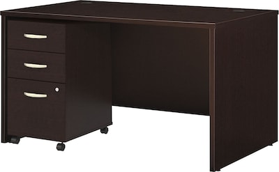 Business Office Pro Computer Desk with 3-Drawer Mobile Pedestal