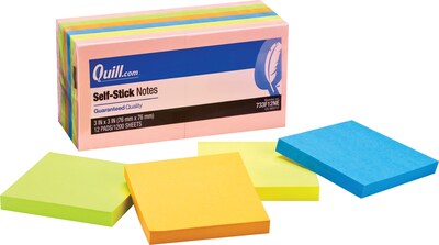 Self-Stick Note Pads - Neon