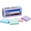 Quill Brand® Self-Stick Notes, 1-3/8 x 1-7/8, Coastal Pastel Colors, 100 Sheets/Pad, 12 Pads/Pack