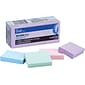 Quill Brand® Self-Stick Notes, 1-3/8" x 1-7/8", Coastal Pastel Colors, 100 Sheets/Pad, 12 Pads/Pack (7152F12AQ)