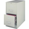 Quill Brand® 2-Drawer Vertical File Cabinet, Locking, Letter, Gray, 25D (25156D-CC)