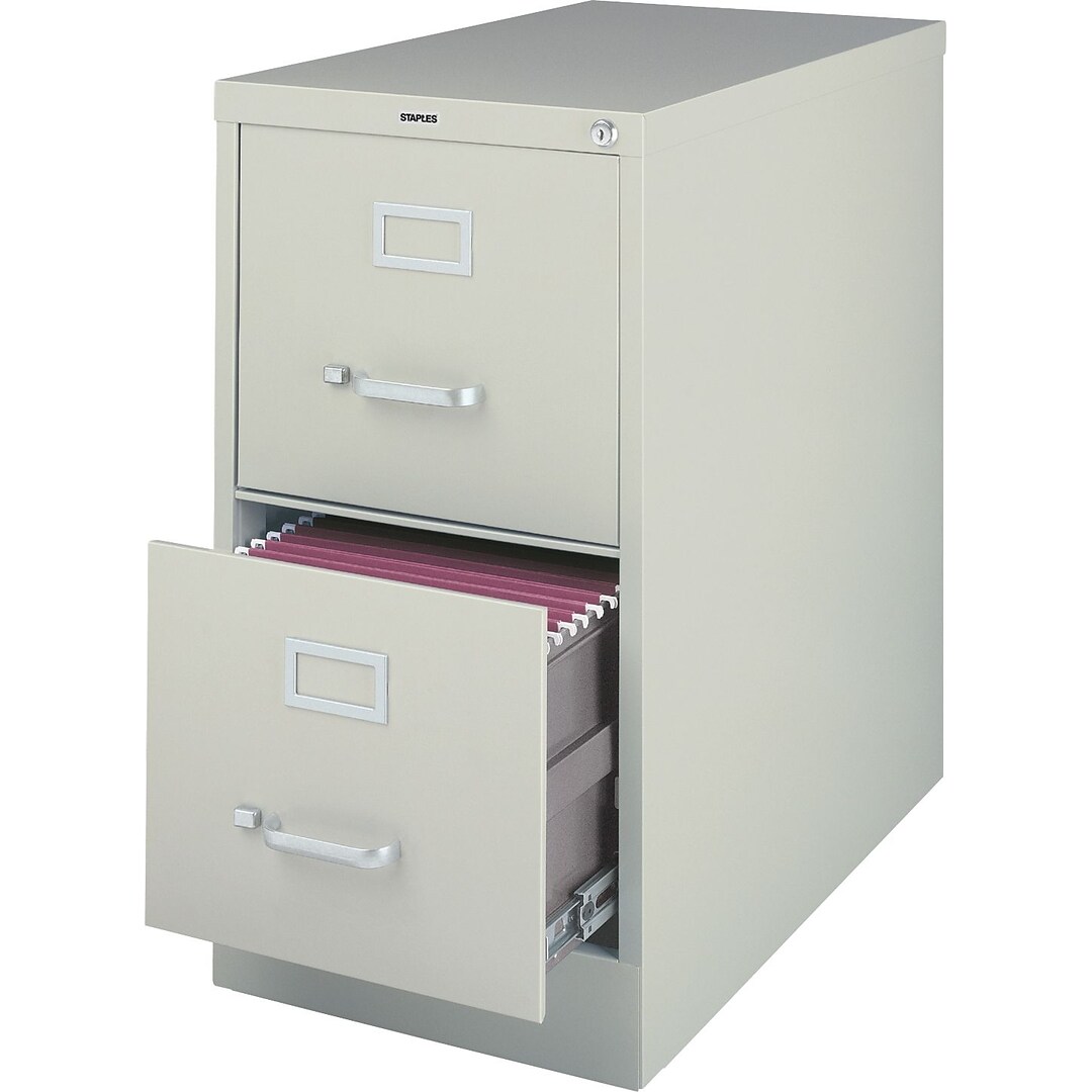 Measures 15.7 H x 15.7 W x 18 D Secure Filing Cabinet with Included Key Lock Cliramer 2-Drawer Vertical Locking File Cabinet White Holds Letter Size Documents 