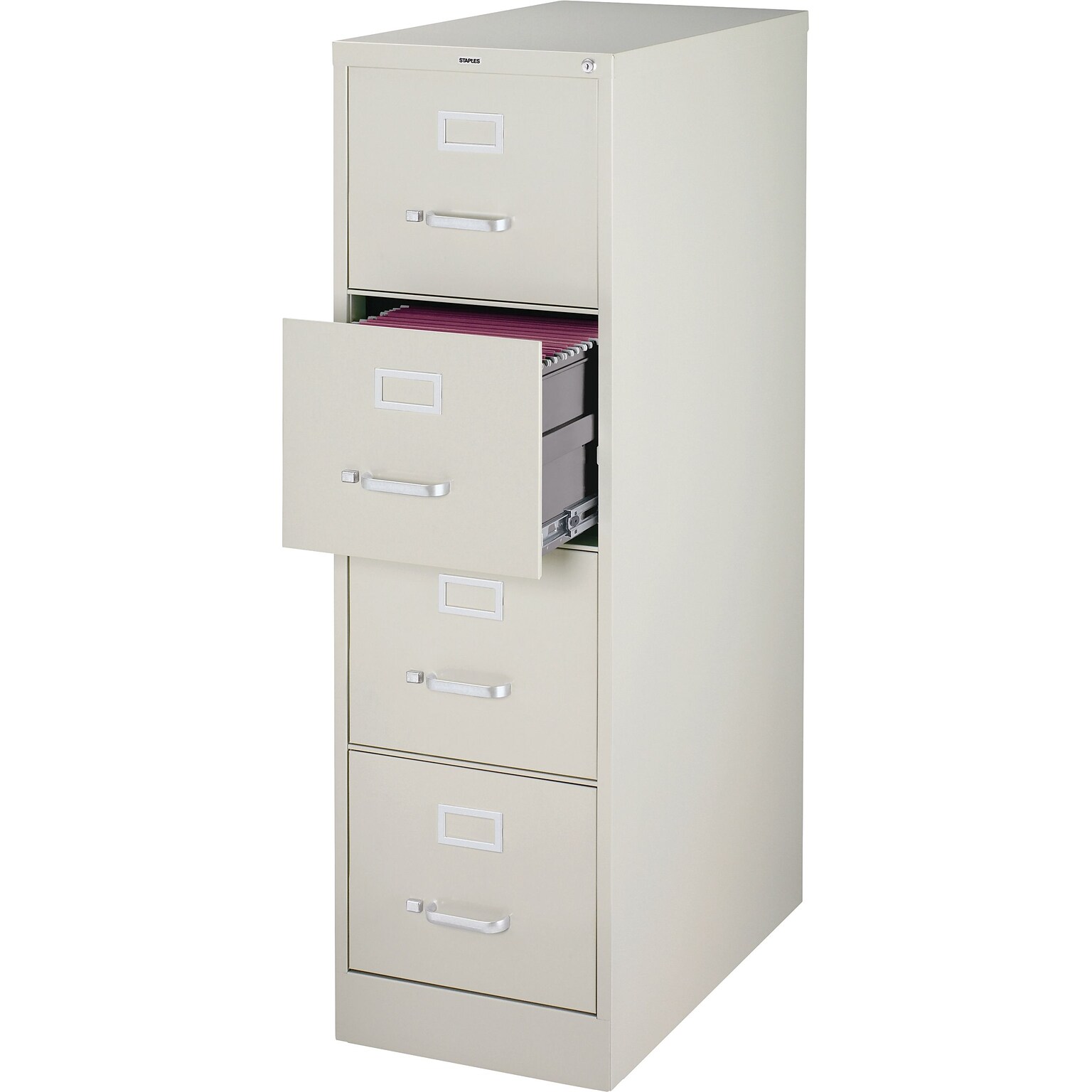 Quill Brand® 4-Drawer Vertical File Cabinet, Locking, Letter, Gray, 25D (25163D)