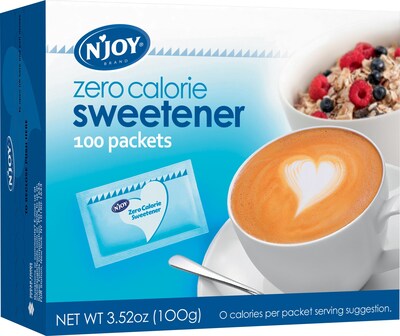 N'Joy® Blue - Aspartame Zero Calorie Sweetener Packets, 1g, 100/Bx