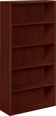 HON 10500 Series 5-Shelf Bookcase, 36W x 13.13D x 71H, Mahogany (HON105535NN)