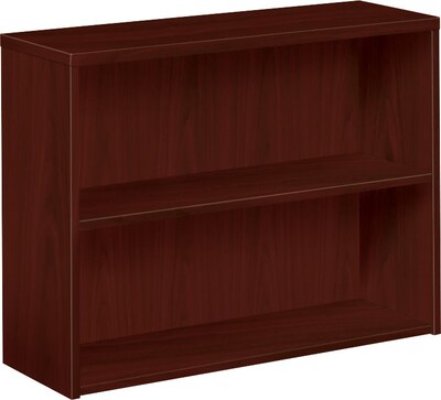 HON 10500 Series Bookcase, 2 Shelves, 36"W, Mahogany Finish NEXTExpress NEXT2019