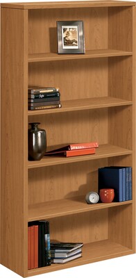 HON® 10500 Series Bookcase, Harvest, 5-Shelf, 71"H