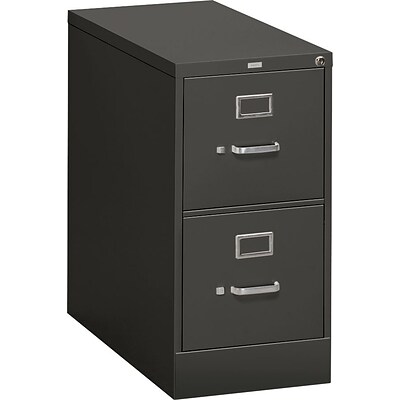 HON 310 Series Vertical File Cabinet, Letter, 2-Drawer, Charcoal, 26 1/2D