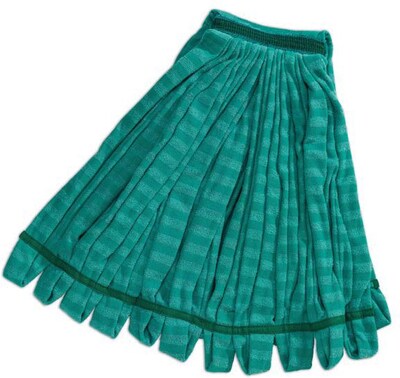 Rubbermaid Commercial Products 20 OZ Microfiber Tube Wet Mop, 1 Headband, Green (FGT81206GR00)