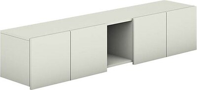 HON® Voi® Overhead Cabinet with Cubbie, Silver Mesh, 14.15"H x 71.86"W x 14 1/4"D