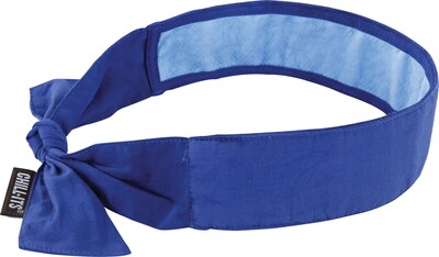 Ergodyne Chill-Its Evaporative Cooling Bandana, Blue, One Size, 6/Carton (12567)