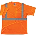 Ergodyne GloWear® 8289 High Visibility Short Sleeve T-Shirt, ANSI Class R2, Hi-Vis Orange, 2XL (2151