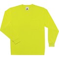 Ergodyne GloWear 8091 High Visibility Long Sleeve T-Shirt, Lime, Large (21584)