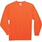 Ergodyne® GloWear® 8091 Non-Certified Hi-Visibility Long Sleeve Safety T-Shirt, Orange, Large