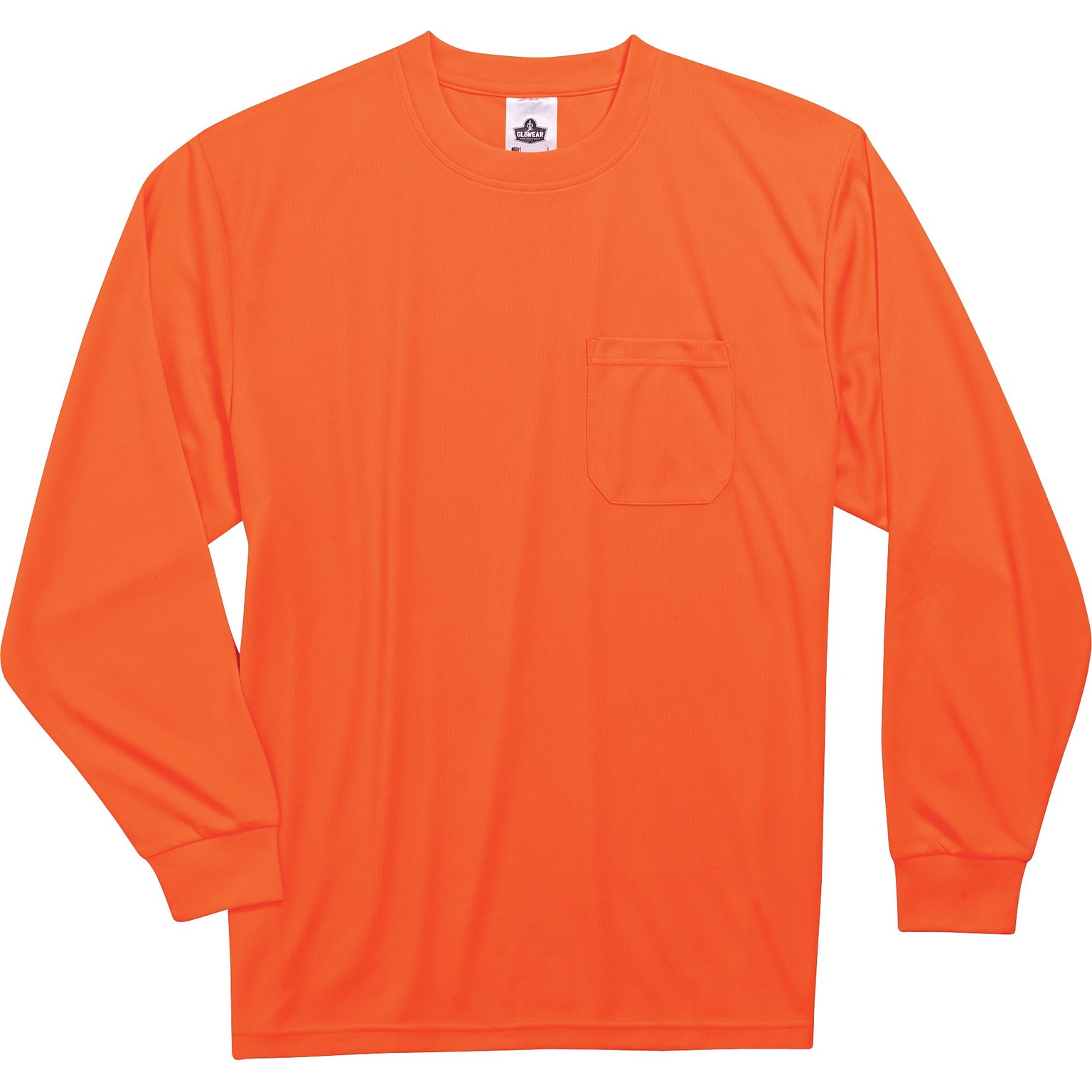 Ergodyne GloWear 8091 High Visibility Long Sleeve T-Shirt, Orange, X-Large (21595)