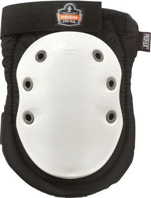 Ergodyne® ProFlex® Knee Pad With Long Textured Hard Cap, White