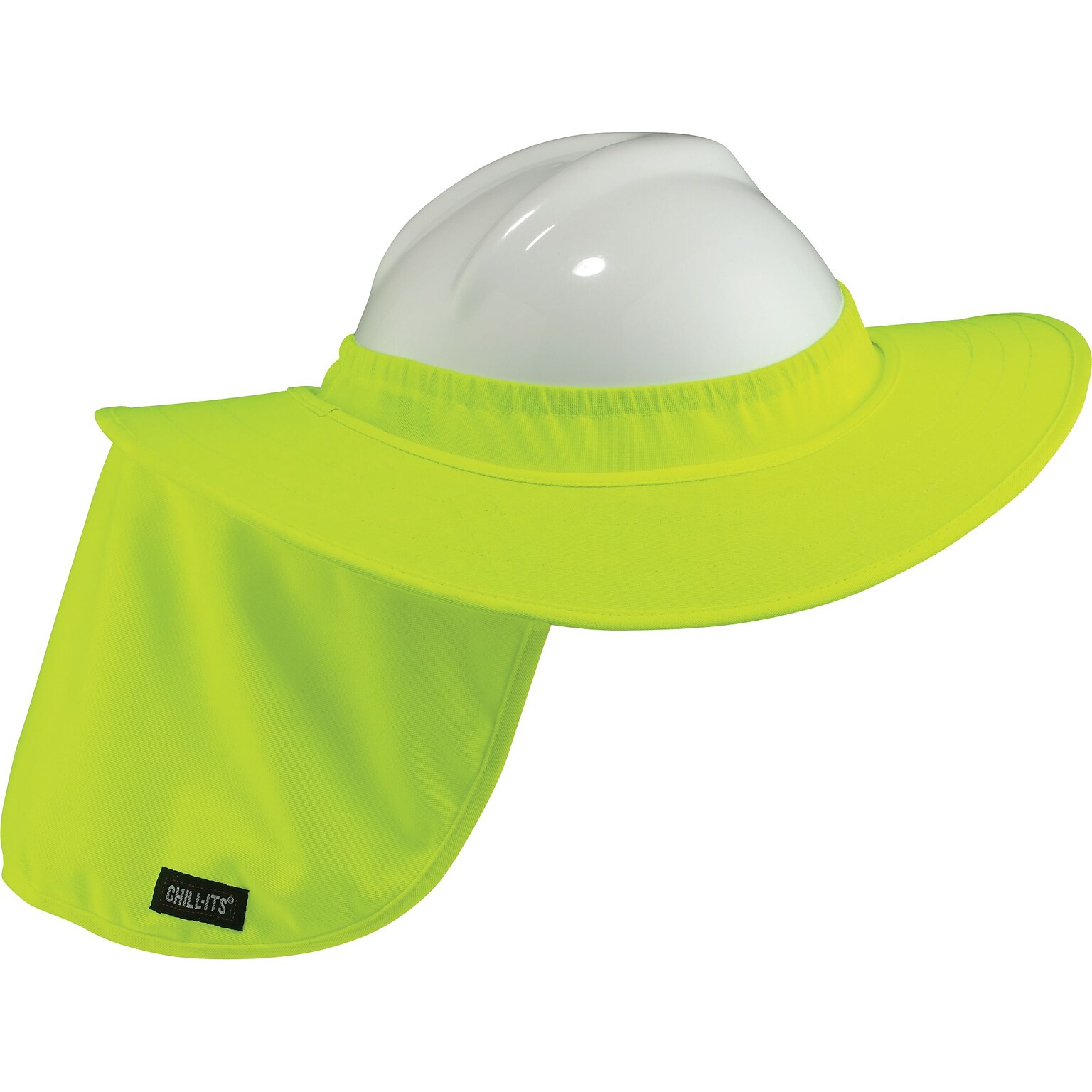 Ergodyne Chill-Its Hard Hat Brim and Neck Shade, Polyester, Lime (12640)