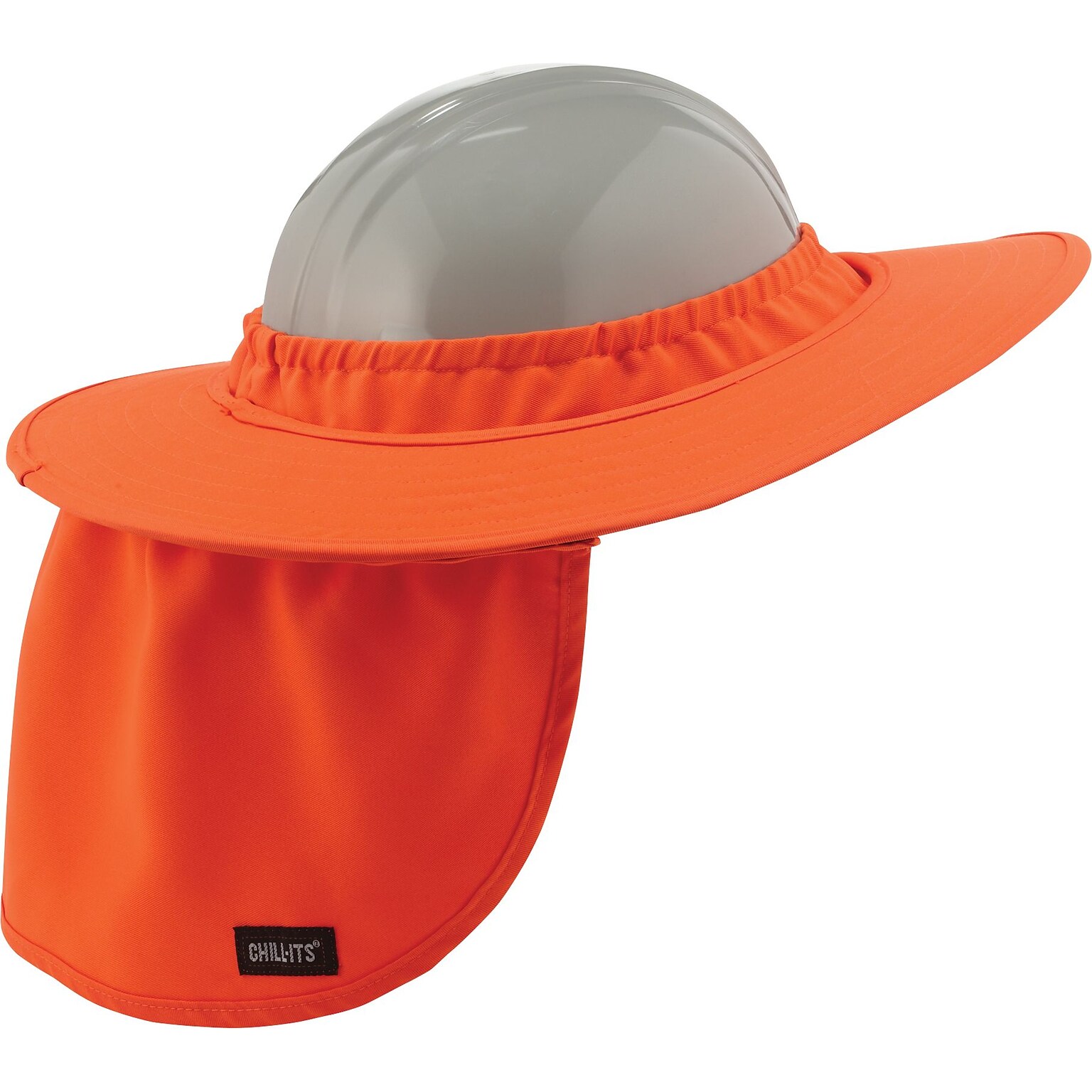 Ergodyne Chill-Its Hard Hat Brim and Neck Shade, Polyester, Orange (12641)