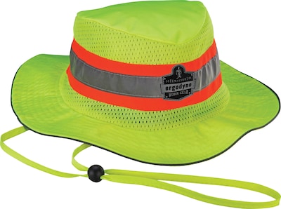 Ergodyne Cooling High Visibility Sun Hat, Lime, Small/Medium (12590)