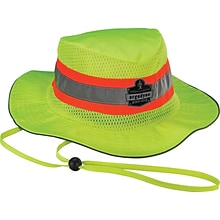 Ergodyne® Chill-Its® Evaporative Hi-Visibility Ranger Hat With Cooling Towel, Lime, Large/XL