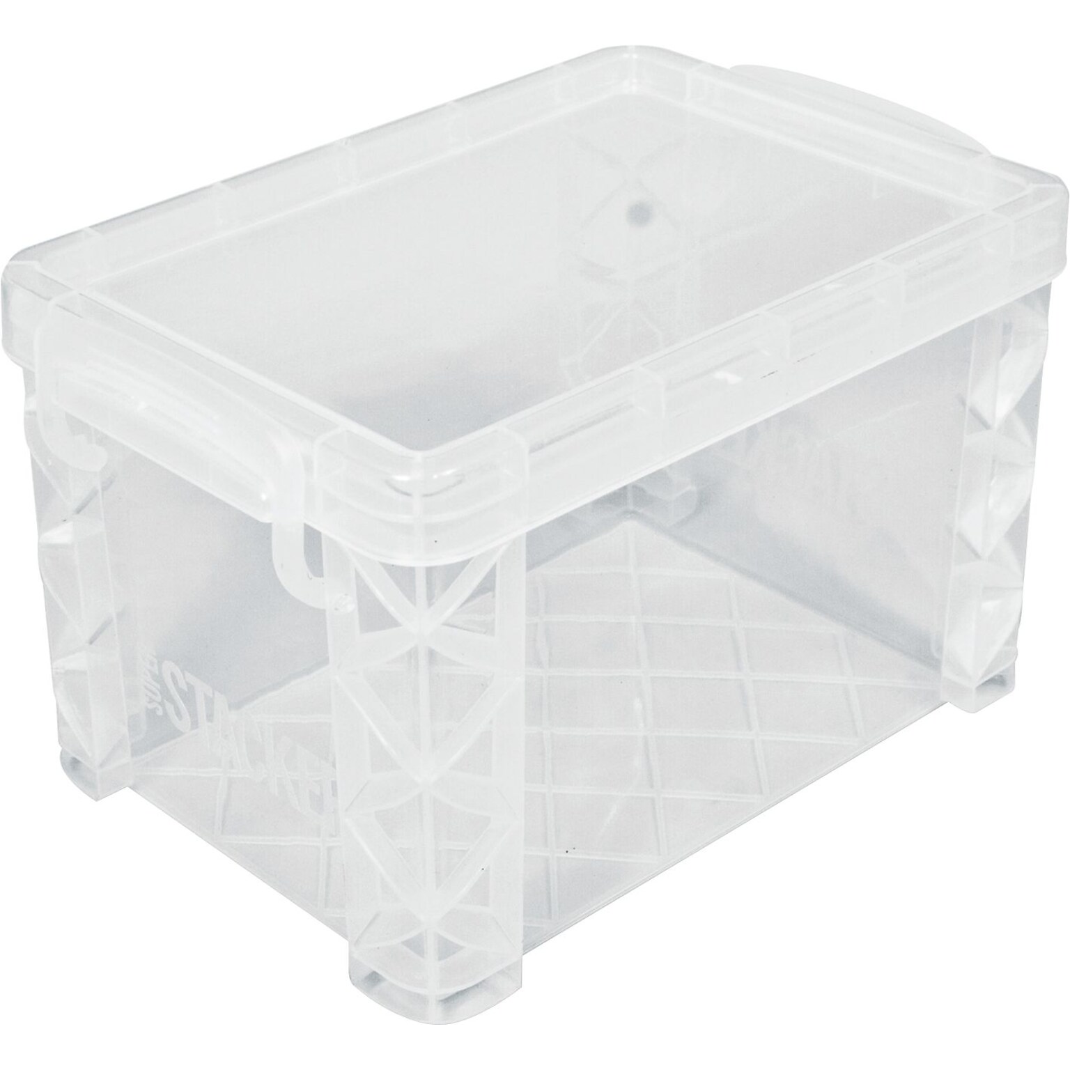 Super Stacker Storage Boxes, Hold 500 4 x 6 Cards, Plastic, Clear