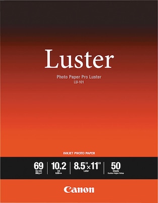 Canon LU-101 Luster Photo Paper, 8.5 x 11, 50 Sheets/Pack (CNM6211B004)