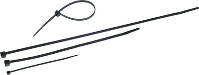 Nylon Cable Ties, 11 x 3/16, 50 LB, 500/Pack, Black