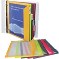 Binder Pocket With Write-On Index Tabs, 8 1/2 x 11, Assorted, 5/Set (CLI06650)