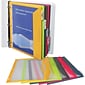 Binder Pocket With Write-On Index Tabs, 8 1/2 x 11, Assorted, 5/Set (CLI06650)