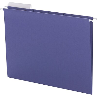 25 per Box 64020 1/3-Cut Adjustable Tab Letter Size Smead Hanging File Folder with Tab Assorted Colors 
