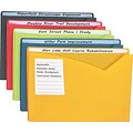 C-Line Write-On Expanding Poly File Folders, 1 Exp., Letter, Assorted Colors, 25/Pack (63060)