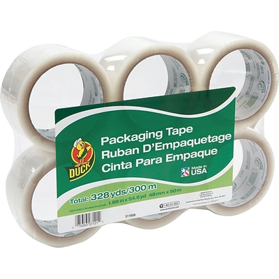 Commercial Grade Packaging Tape, 1.88 x 55 yds, Clear, 3 Core, 6/Pack