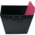 Steel File and Storage Bin, Letter, 12 1/2 x 11 1/4 x 7 3/8, Black