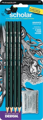 Prismacolor Scholar Classic Graphite Pencils, Green, 4/Set (SAN2502)