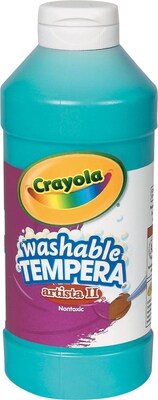 Crayola Artista II Washable Tempera Paint, Turquoise, 16 oz. (54-3115-048)