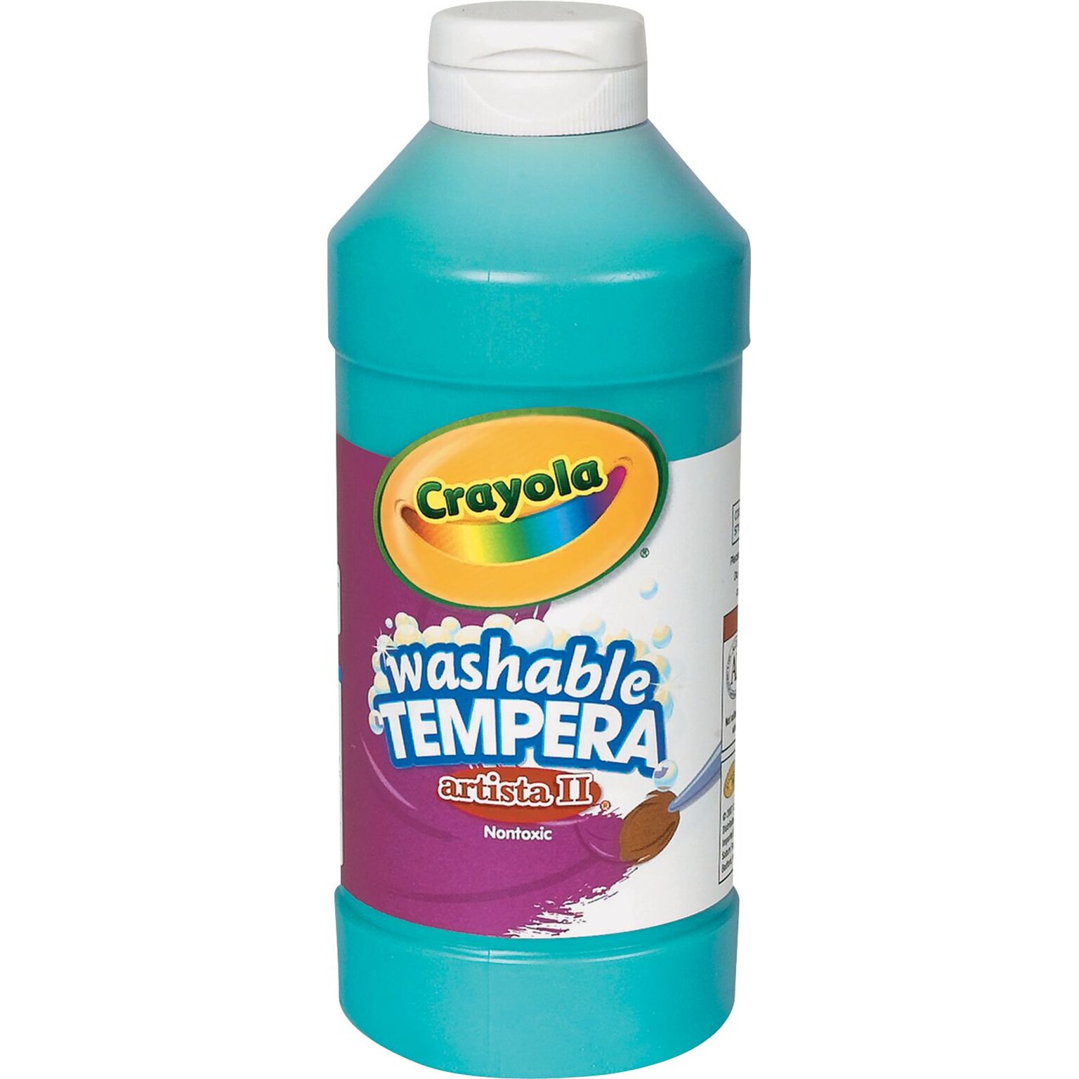 Crayola Artista II Washable Tempera Paint, Turquoise, 16 oz. (54-3115-048)