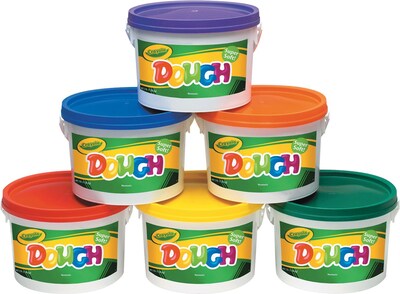 Crayola® Modeling Dough Bucket, 3 lbs., Assorted, 6/Set (CYO570016)