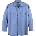 Workrite® Flame Resistant 7 oz. UltraSoft Long Sleeve Work Shirt, Medium Blue, Small, Regular