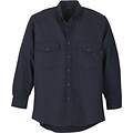 Workrite Flame Resistant 7 oz. UltraSoft Long Sleeve Utility Shirt, Navy, Small, Regular
