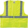 Ergodyne GloWear 8225Z High Visibility Sleeveless Safety Vest, ANSI Class R2, Lime, Large (21165)