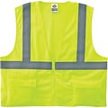 Ergodyne GloWear 8225Z High Visibility Sleeveless Safety Vest, ANSI Class R2, Lime, 2XL/3XL (21167)