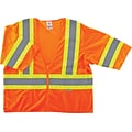 Ergodyne GloWear 8330Z High Visibility Short Sleeve Safety Vest, ANSI Class R3, Orange, 2XL/3XL (221