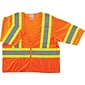 Ergodyne GloWear 8330Z High Visibility Short Sleeve Safety Vest, ANSI Class R3, Orange, 2XL/3XL (22177)