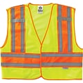 Ergodyne GloWear® 8245 High Visibility Sleeveless Safety Vest, ANSI Class P2, Lime, 6XL/7XL (24000)