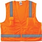 Ergodyne GloWear 8249Z High Visibility Sleeveless Safety Vest, ANSI Class R2, Orange, Large (24015)