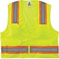 Ergodyne GloWear 8248Z High Visibility Sleeveless Safety Vest, ANSI Class R2, Lime, 2XL/3XL (24077)