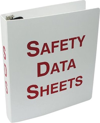 Accuform Safety Data Sheets 1 1/2 3-Ring Non-View Binder, Multicolor (ZRS632)
