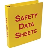 Accuform Signs® Safety Data Sheets Binder, 2.5, Red/Yellow