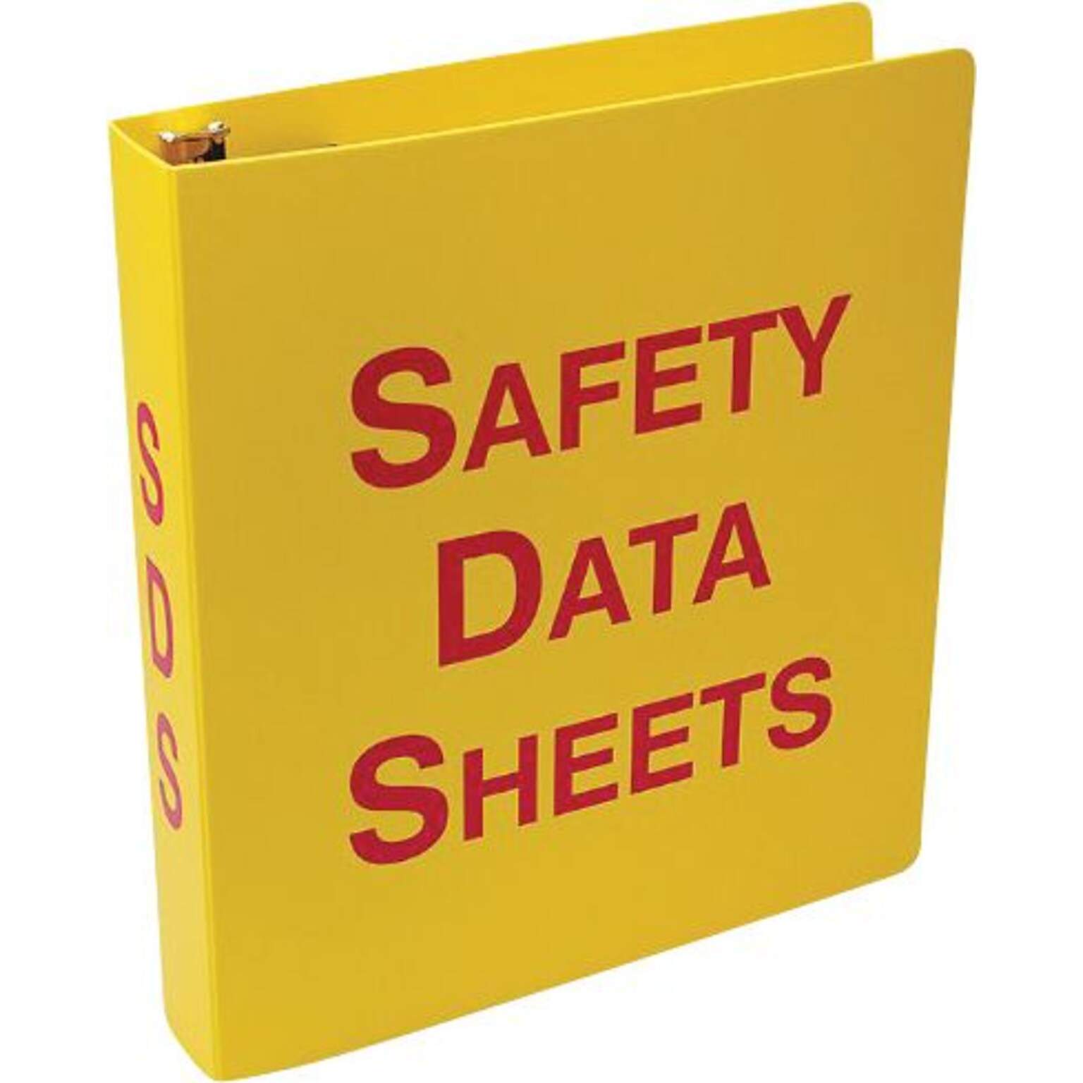 Accuform SDS Safety Data Sheets 2 1/2 3-Ring Binder, Yellow/Red (ZRS642)